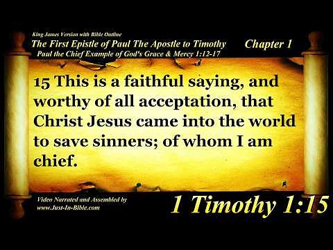 1 Timothy Chapter 1 - Bible Book 54 - Holy Bible Audio Text - KJV King James Read Along Bible