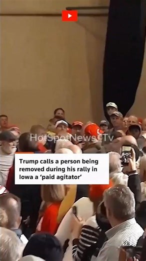 "A PERSON WAS REMOVED AS PRESIDENT TRUMP SPOKE AT AN EVENT IN CLIVE"#breakingnews #news