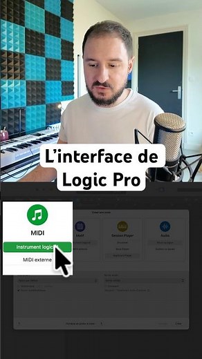 Logic Pro's interface: creating MIDI tracks