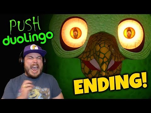 I DEFEATED THE DUOLINGO BIRD!! | Push (A Duolingo Horror Game) ENDING!