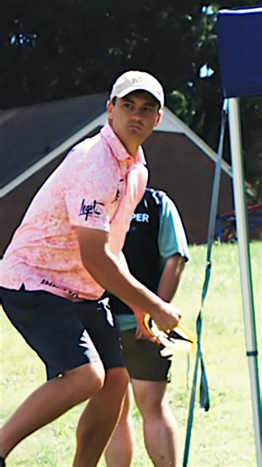 Kevin Jones has mastered the grenade throw in disc golf. This landed next to the pin on an island hole | Anthem Disc Golf