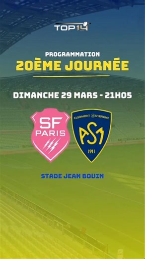 Stade Français vs Clermont ⚡ Clash for the TOP-6 🏉