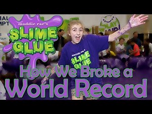 Maddie Rae Slime Glue Breaking a World Record, World's Largest Slime 13,820.lbs