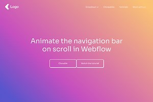 [TUTORIAL] Sticky navigation with custom scroll animation - Webflow
