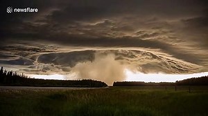 Stunning hyperlapse captures huge supercell forming in Alberta, Canada
