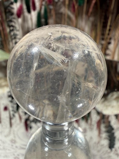 37mm Girasol Quartz Sphere Crystal Ball | Milky Clear Quartz Orb - Etsy