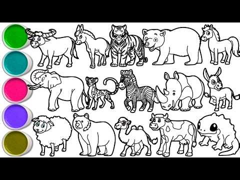 Draw Amazing Animals in Minutes Buffalo, Donkey, Tiger, Bear, Horse, Elephant, Cheetah & others