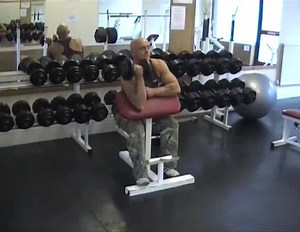 One-Arm Dumbbell Preacher Curl