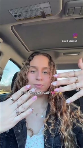 This went viral last time soo… #aesthetic #shorts #nails #viral #pink #cheetah #trending #fyp