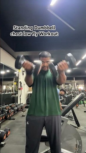 Standing Dumbbell Low Fly – Sculpt Your Chest with Precision! #strengthtraining #dumbbell #chestday