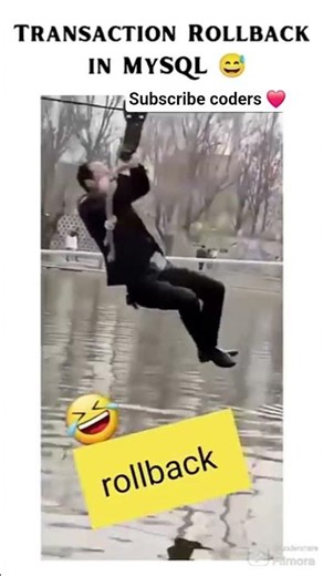 Transaction rollback rrror in Mysql #mysql #funnyvideo #engineeringmeme #ezsnippet #codeprep #coders