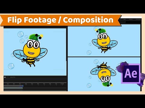 After Effects Tutorial : How to Flip Footage / Video ( Horizontal or Vertical )