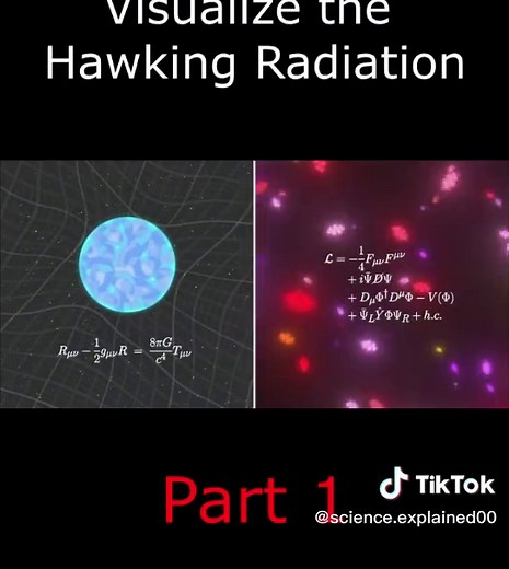 Visualize the Hawking Radiation pt1 #universe #physics #space #science #blackhole #Hawking #hawkingradiation