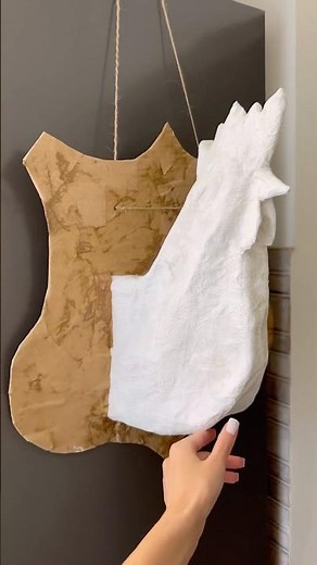 DIY Papier mache Rooster 🐔 CUTE HOME DECOR #tutorial