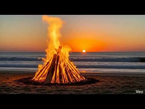 האווירה המושלמת לשינה וריכוז: 8 שעות של מדורה בשקיעה ומוזיקה מרגיעה (ללא פרסומות)