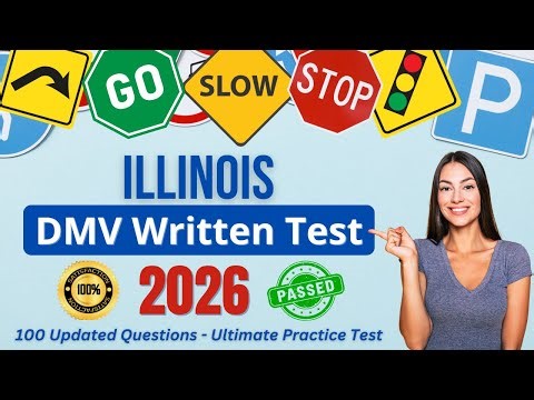 Ultimate Illinois DMV Written Test 2026 (100 Questions + Answers) | IL Learners Permit Practice Test