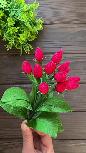 Kağıttan Gül Çiçek Buketi Yapımı