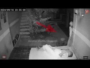 A real ghost came to attack the old woman who was sleeping there CCTV has been recorded #trending