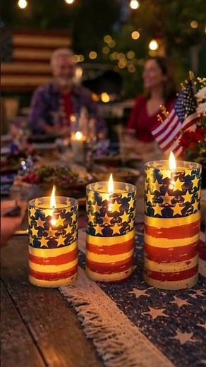 3-Piece Set - Patriotic Flameless Candles (With Remote Control)