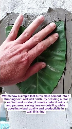 Leaf Texture Wall Hack That Looks Insane! Cement Trick You Must Try