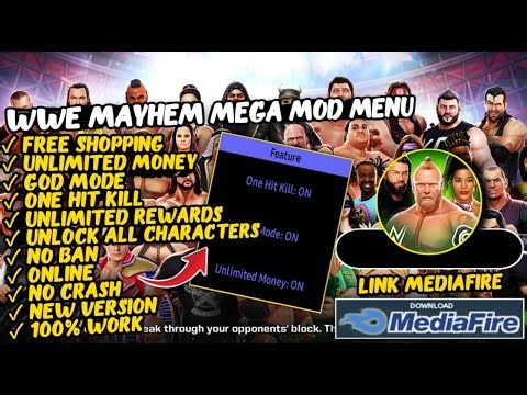 DOWNLOAD WWE MAYHEM MEGA MOD MENU APK v1.92.117 NEW 2025 - GOD MODE & UNLIMITED MONEY