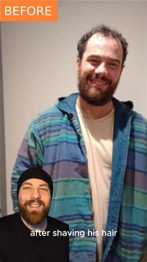 can't believe how good he looks after shaving his hair