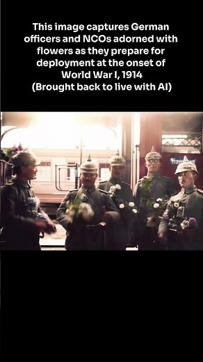 Colorized Historic WW1 Footage: German Soldiers Depart for War – Ulm, 1914. #shorts #worldwar1