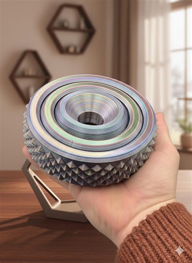 XXL Fidget Spinner STL File - Geometric Trippy Desk Toy - 3D Printing Template - Haptic Sensory Toy - Digital Download for Makers - Etsy