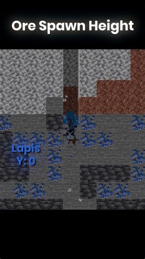 Ore Spawn Height 💎#minecraft