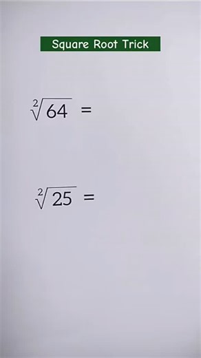 Swati Dhole(M.Sc math's) on Instagram: "Square root trick 🔥🔥🔥🥰😄 #viral #reels #trending #mathias777_numbers #instadaily #mathtricks"