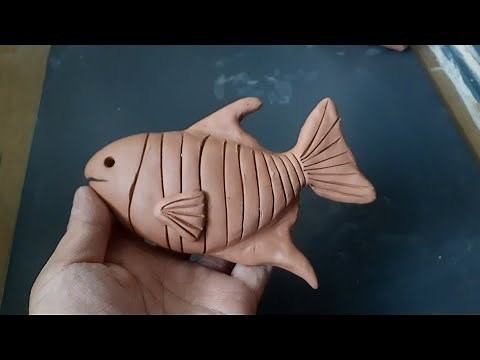 Making A Cute Fish Out Of Clay | DIY Easy Clay Craft and Animal Making Step By Step