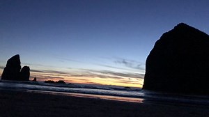 43 reactions | Time-lapse of a sunset. Taken last month. Missing a bit of that sun and those gentler seas... #haystackrock #sunset #itsmorestormynow | Haystack Rock Awareness Program | Facebook