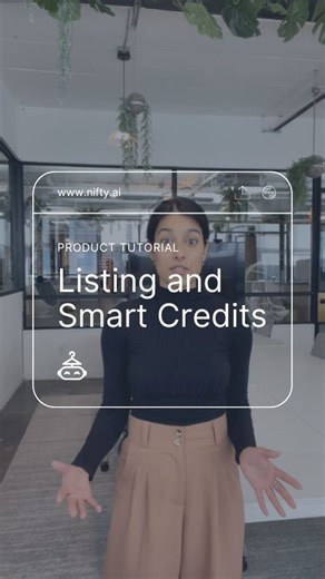 Ever wondered how 𝗹𝗶𝘀𝘁𝗶𝗻𝗴 and 𝘀𝗺𝗮𝗿𝘁 credits work on Nifty? Let’s break it down in this video! 🚀 💚 Listing credits: Use them to create new listings! One credit gets you one listing on one marketplace. Pro tip: Importing or auto-relisting? No credits needed! 🙌 💜 Smart credits: Fuel for AI magic! From photo background removal to AI-generated listings, these credits save time and make your listings POP! 💥 Did you notice? The color of the button matches the credit, and will always sh
