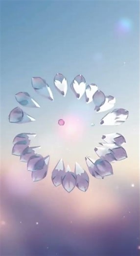 Floating Orb Composed of Thin Overlapping Glass Petals