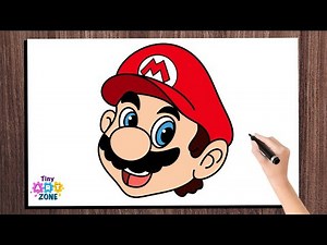 How to Draw Mario Easy Step by Step for kids | Kids Drawing tutorial