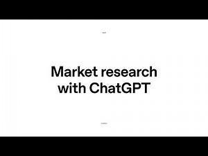 Market research with ChatGPT
