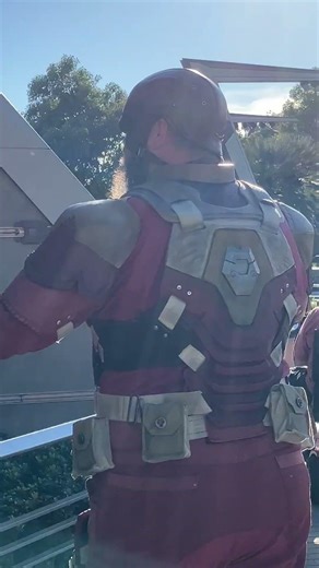 Avengers Campus Red Guardian tells Captain America he’ll make sure everything's safe-DisneyCA 3/1/26