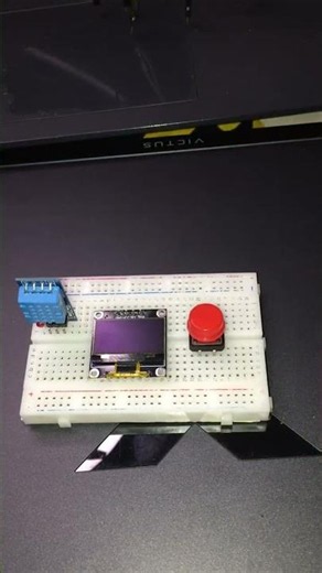 This Tiny OLED Shows Real-Time Weather! 🤯 #ESP32#Arduino#DHT11#Electronics#IoT#DIY#Shorts#DIYProject
