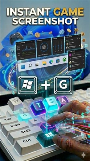 Windows + G 🎮 Open Game Bar Instantly