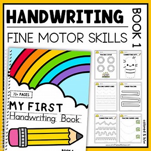 Handwriting Book 1 Pre-Writing Basic Strokes Fine Motor Toddler 2-3 yo TOT