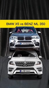 🚗 BMW X5 vs. Mercedes-Benz ML 350: The Ultimate SUV Showdown! 🚗Choosing between the BMW X5 and the Mercedes-Benz ML 350 can be a tough decision. Here's a detailed comparison to help you decide which luxury SUV suits your lifestyle best! Performance The BMW X5 is designed for those who crave a sporty, dynamic drive. With powerful engine options, including inline-6 and V8s, this SUV handles like a dream on twisty roads and highways alike. 🏁The Mercedes-Benz ML 350, on the other hand, focuses on