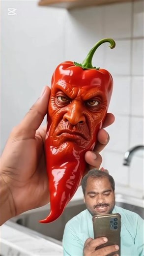 🔥 Angry Chili Pepper with Human Face 😲🌶 | Funny Optical Illusion