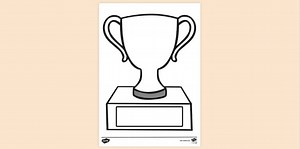 Trophy With Stand Colouring Sheet