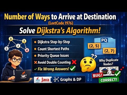 Number of Ways to Arrive at Destination (LeetCode 1976).