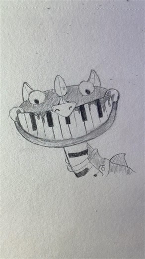 Drawing pianosaurus from Poppy playtime 🎹🦖