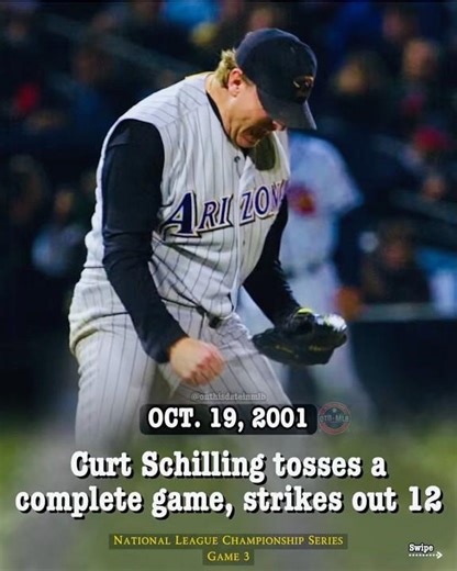 MLB MEMORIES, on this day in 2001, Curt Schilling pitched a complete game. #mlbb #espn