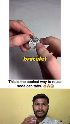This is the coolest way to reuse soda can tabs. 😱 #creativity