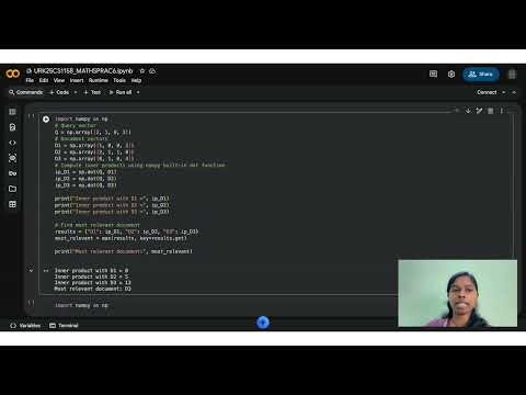 Practicum 06: Finding the Most Relevant Document Using Inner Product in Python