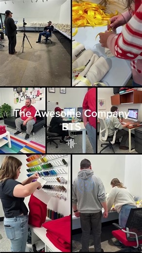 ➡️ POV: behind the scenes… 🎬 #theawesomecompany #makeitawesome #customapparel #embroidery #dtfprinting
