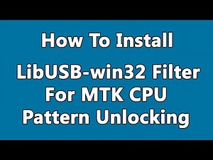 Install LibUSB Filter For MTK Port Using UMT, MRT